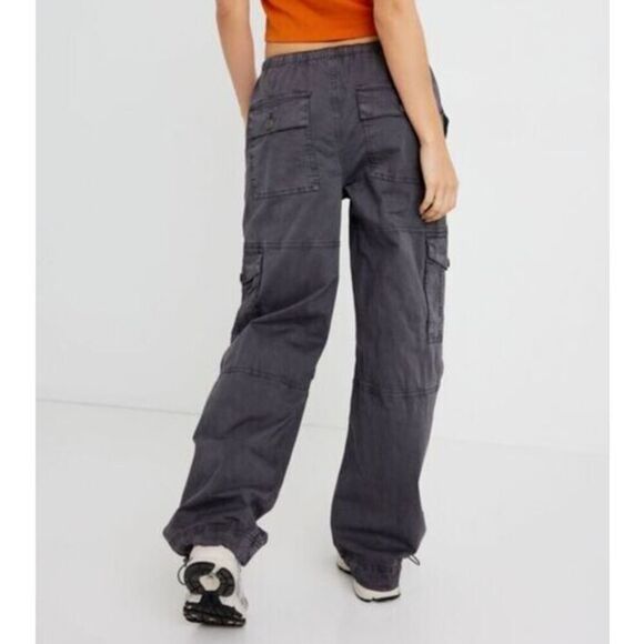 Garage 5GK 222 43 Women's Sz XS Forged Iron Gray Tanner Tie Up Cargo Pants - Picture 12 of 12